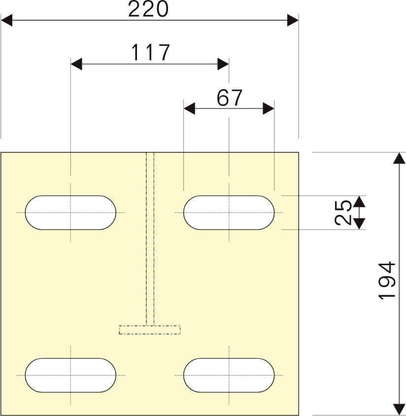 ワイドベース穴の図