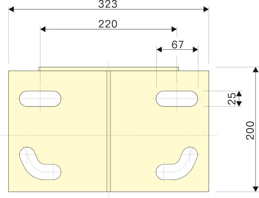 ワイドベース穴の図